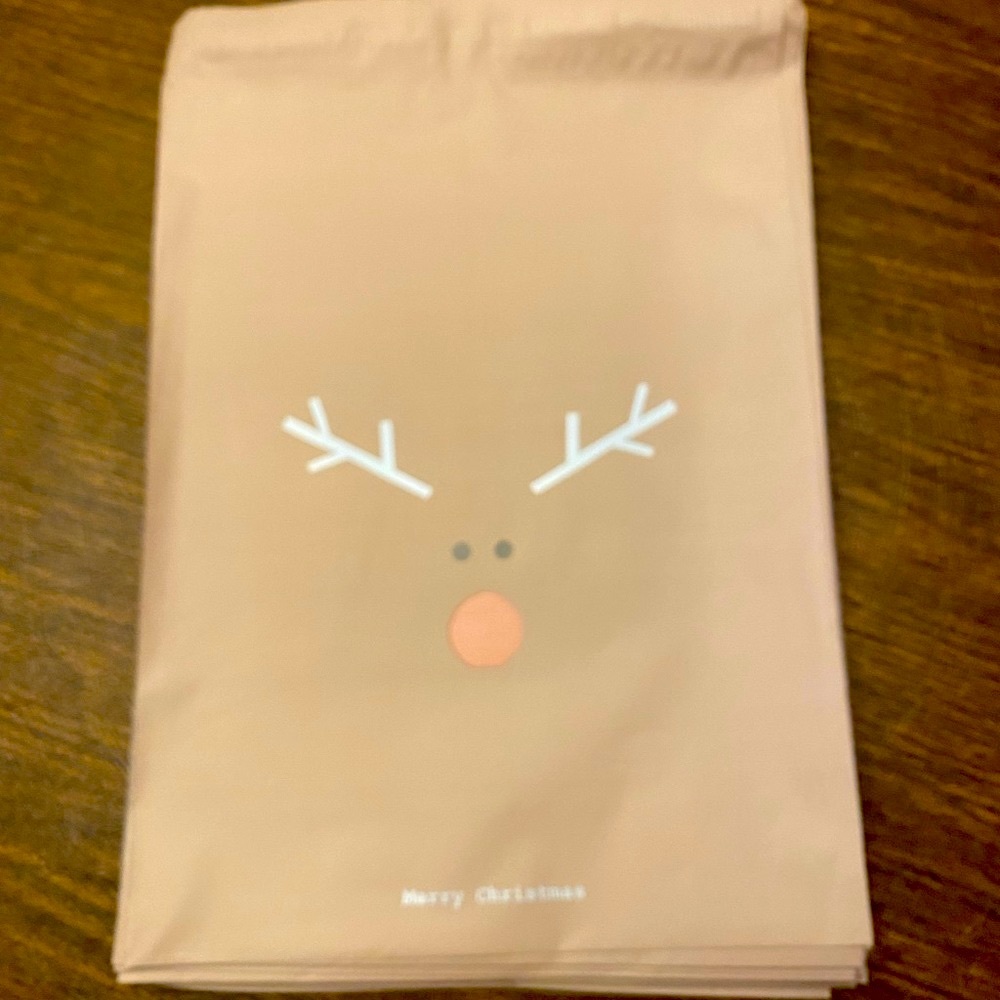 Christmas Rudolph Poly Mailers 10x13 Pack of 25 - Picture 3 of 4